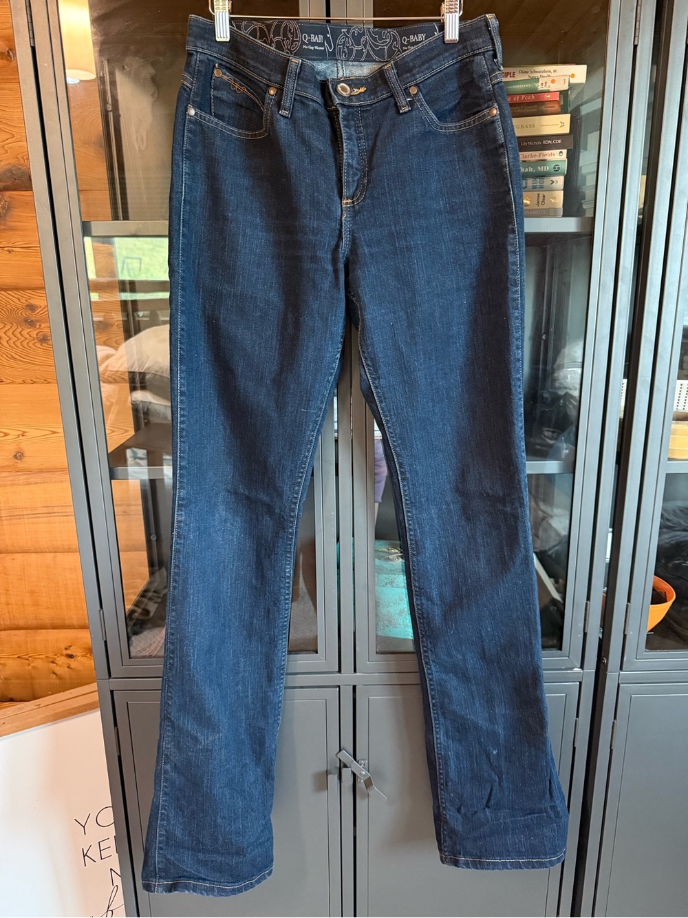 Q Baby Boot-Cut Women's Jeans in Deep Blue Wash